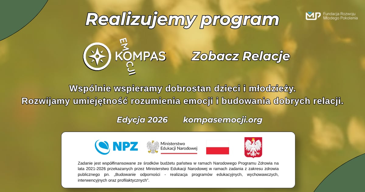 Szkoła Podstawowa nr 9 realizuje program „Kompas Emocji – Zobacz relacje”