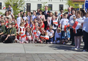 Uczniowie na uroczystościach państwowych.