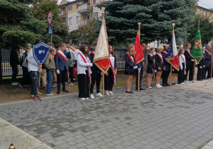 Uczniowie podczas uroczystości.