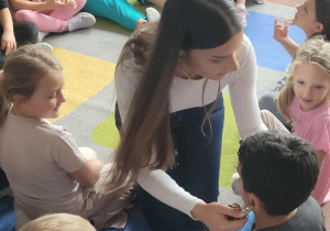 Spotkanie ze studentką medycyny w klasie 1a