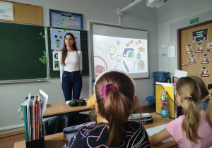 Spotkanie ze studentką medycyny w klasie 1a