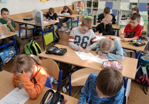 Uczniowie podczas lekcji