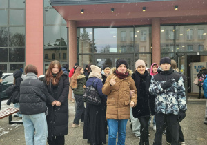 Uczniowie w Teatrze Muzycznym.