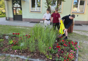 Klasa 7a tworzy szkolny ogród
