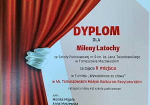45.Tomaszowski Mały Konkurs Recytatorski
