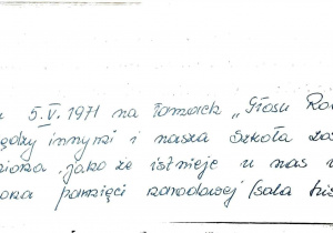 Kronika rok szkolny 1970 - 1971