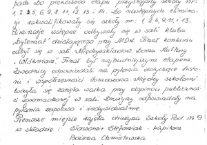Kronika szkolna 1971-1972