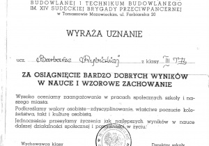 Historia szkoły - kronika