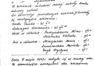 Historia szkoły - kronika