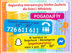 Regionalny, interwencyjny telefon zaufania dla dzieci i młodzieży